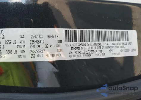 2018 Chrysler Pacifica Touring L Plus из США, поврежденный, VIN 2C4RC1EG2JR252642